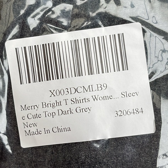 NWT Merry bright women’s long sleeve dark gray T-shirt size S - Picture 5 of 6